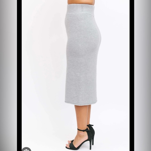 Smash & Tess Tori Midi Skirt in Mid Heather Grey - Picture 5 of 6